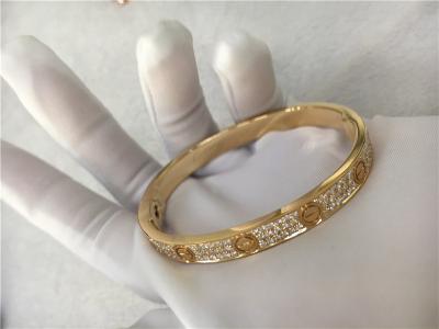 China Diamond High End Custom Jewelry  Love Bracelet 18K Yellow Gold for sale