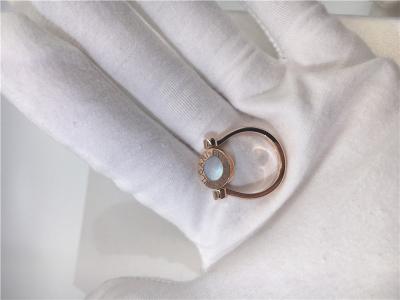China vintage de lujo Rose Gold Engagement Rings With de la joyería de la joyería 18K nacarada/diamantes de Pavé en venta