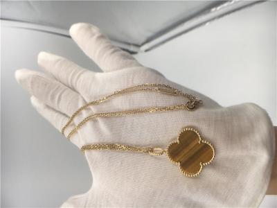 中国 Bois D'Amourette/ブラウンの宝石用原石が付いている注文のハンドメイドの女性18K金のネックレス 販売のため