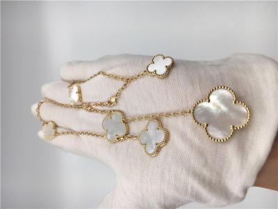 Китай Белая мать золота ожерелья 18к Ван Клеф Арпельс волшебного Альгамбра жемчуга желтого продается