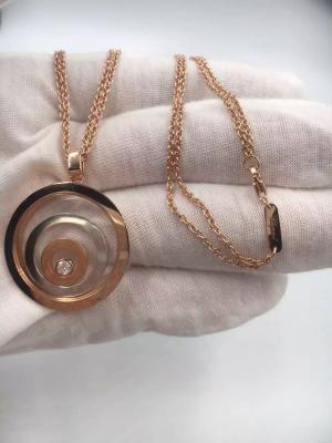 Chine Pendant heureux d'esprit de Chopard de collier simple de l'or 18K des femmes avec le diamant à vendre