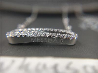 China Corrente personalizada com diamantes, colar da colar do ouro branco do pendente do ouro branco à venda