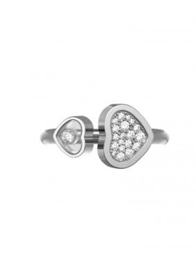 China 0.22 Carat Natural Diamonds 18K Chopard Happy Hearts Ring Handmade No Stone for sale