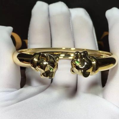 China Onyx 18K Gold Bracelet Luxury Gold Jewelry Tsavorite Garnets With Diamond for sale
