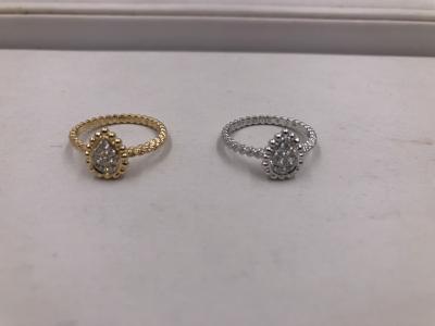 China Ouro Ring Beautiful With Yellow/ouro branco dos diamantes 18K da joia à venda