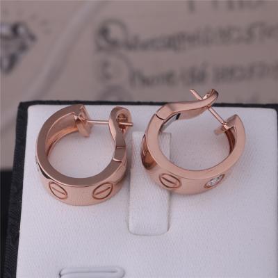 China B8022900 18K Gold Jewelry Gold Love Knot Earrings With Diamonds for sale
