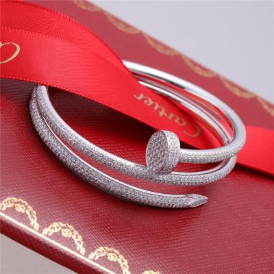 Chine Or blanc de Juste Un Clou Bracelet In 18k de bijoux avec de pleins diamants pavés à vendre