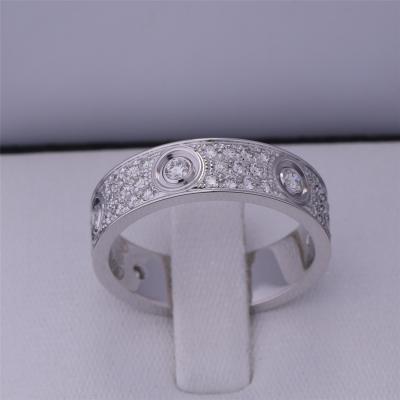 China Diamantes principales de Ring Diamond Paved White Gold With del amor N4210400 en venta