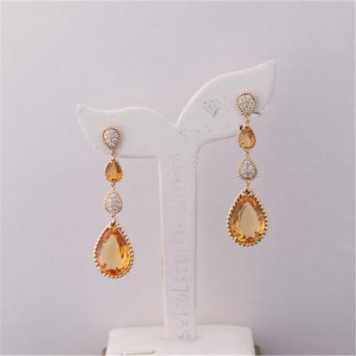 China 18K Yellow Gold Serpent Boheme 4 Motifs Earrings Citrine Pendant Earrings XS and L Motifs Ref JCO01279 for sale