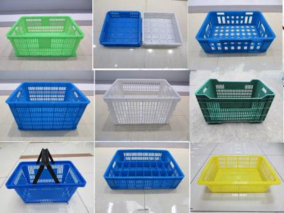 China Custom plastic boxes / pallet / tray/crate/ case/ container mold, cheap injection mold use for laundry shopping storage for sale