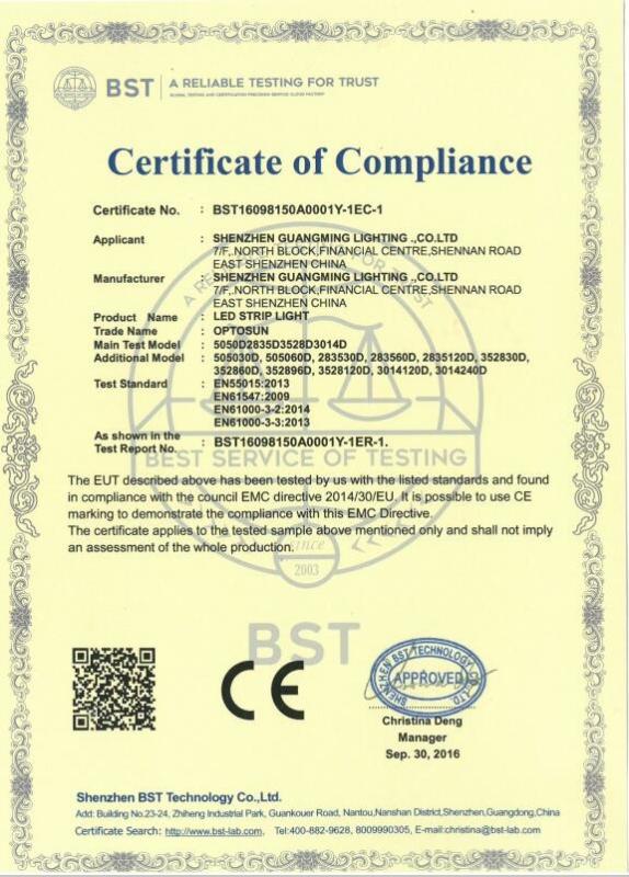 CE - Shenzhen GM lighting Co.,Limited.