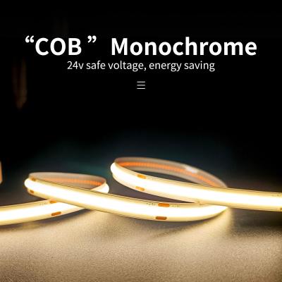 China COB Monochrome Line Lamp Ra90 4MM Wide 480 Beads Red Led Strip Lights 12V 24V for sale