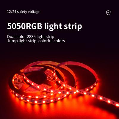 China Waterproof 5050 SMD RGB LED Strip Light 12V Low Voltage Double PCB Te koop