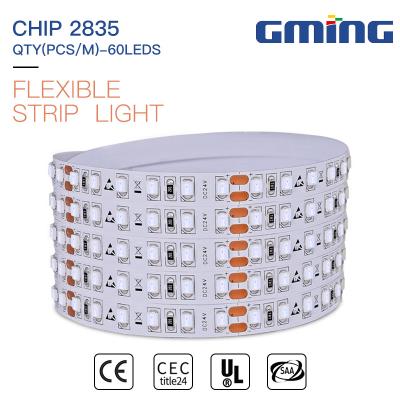 China 60 LED/luz de tira de M SMD 2835LED DC flexible 12V para la decoración interior en venta