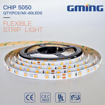 China IP20 los 60leds/m SMD5050 llevó las luces de tira de la cinta 12/24VDC en venta