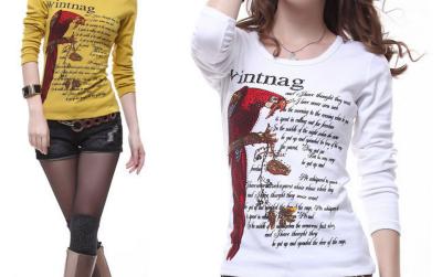 China Lady T shirts piece printing à venda