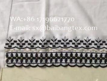 China Africa Emma Sudanese Arabia Scarf Turban embroidery white color jacquard hot embroidery for sale