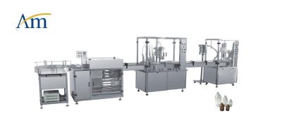 China Large Volume Injection / Syrup Filling Machine Bottle Feeding Filling Capping Labeling for sale