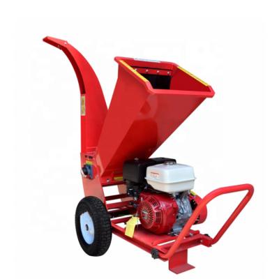 China Adjustable Chute Wood Waste Chipper Mini Tree Branch Crusher Machine 0.8kg/ H 13HP for sale