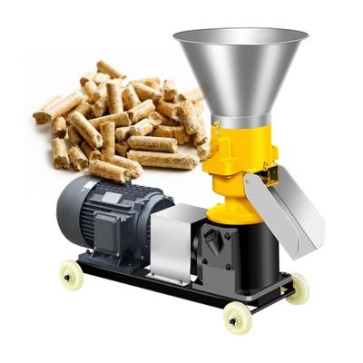 China MIKIM Small Wood Pellets Machine Flat Die 15mm 20mm With Bags Dust Filter for sale