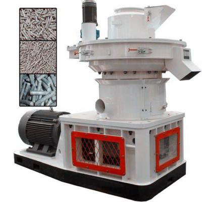 China 1000kg/ H Sawdust Walnut Shell Pellet Mill Machine 25mm Diesel Engine for sale