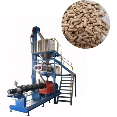 China Anti Erosion Anti Rust Floating Fish Feed Extruder Machine 1000kg/ H Complete Set for sale
