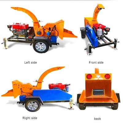 China MIKIM Log Farm Force Wood Chipper Machine 300mm Dia With 3pcs Blades for sale