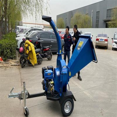 China 212cc 76mm Dia Wood Chipper Machine Mobile Log Shredder Machine Recoil Starter for sale