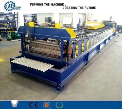 China Rollo acanalado tejado automático de acero que forma control del PLC de la máquina en venta