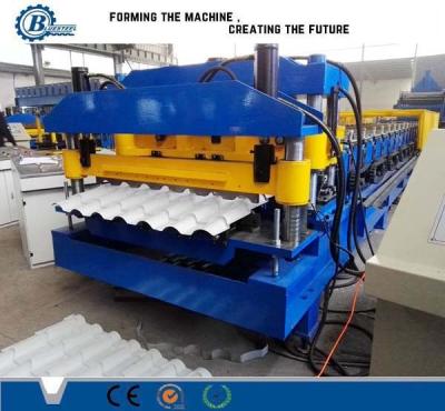 China Classical Type High Speed Glazed Tile Roll Forming Machine With Hydraulic Pressing Device for sale