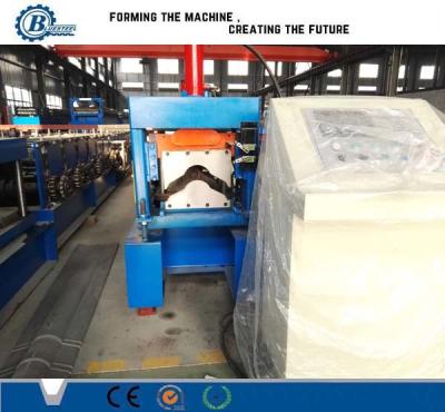 China 0.3 - 0.8mm Ridge Cap Roll Forming Machine , Color Coated Steel Top Step for sale