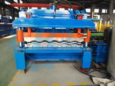 China 3KW Steel Tile Forming Machine PLC Control 0.3 - 0.8mm Thickness for sale