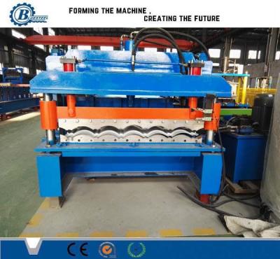 China Color Coated Automatic Steel Iron Roofing Tile Roll Forming Machine For Steel Structure for sale
