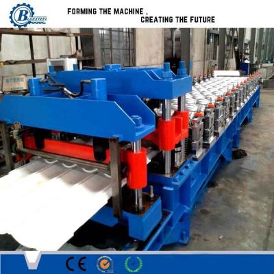 China Colors Metal Sheet Roof Tile Roll Forming Machine For Building Wall And Roof for sale