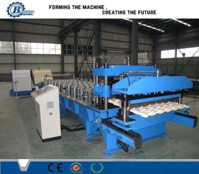 China Kettengetriebe-Metallschritt glasig-glänzende Fliesen-Deckungs-Blechumformungs-Maschine zu verkaufen