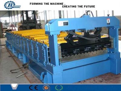 China Hydraulisches Farbmetallgewölbtes Deckungs-Stahlblatt, das Maschine mit starkem Ansteuersystem herstellt zu verkaufen