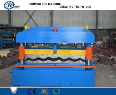 China 5.5KW Metal Steel Roof Tile Roll Forming Machine / Roof Tiles Making Machine For House Use for sale