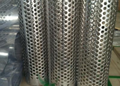 China 0.4mm Thickness Perforated Wire Mesh Metal Tube 200mm OD Mill Edge for sale