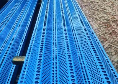 China Blue Perforated Windbreak Fence Panels 1.0mm Thickness For Noise Control for sale
