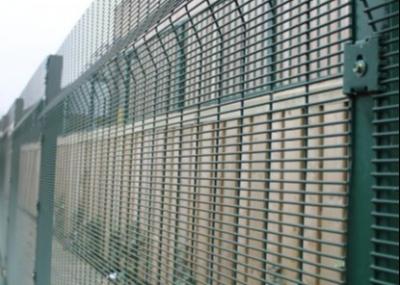 China PVC Welded Wire Green Mesh Security Fencing 358 2.2m width for sale