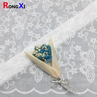 China RXF2216 Eyelet girl's child's shoe manufactor cotton embroidery lace fabric for sale