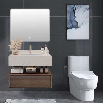 China Vanidad completa del cuarto de baño del estilo europeo con el espejo encendido los 80cm en venta