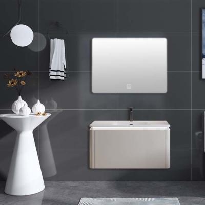 China gabinete de cuarto de baño de la vanidad del cuarto de baño de la pizarra de los 80cm con madera sólida del lavabo en venta