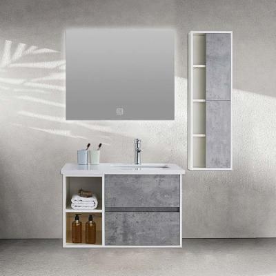 China 80CM Bathroom Vanity Cabinets Bathroom Wall Cabinet With Mirror Square for sale