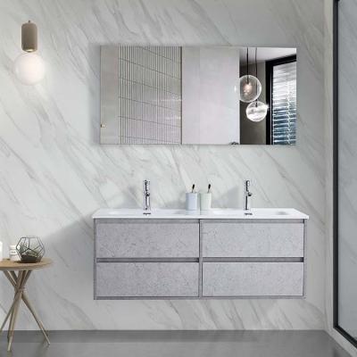 China Plywood Led Bathroom Mirror Cabinet Rectangle Unpainted Board Material for sale