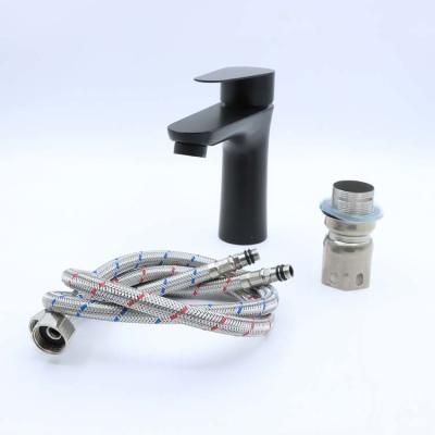 China Single Handle Black Bathroom Sink Taps Faucet precision casting for sale