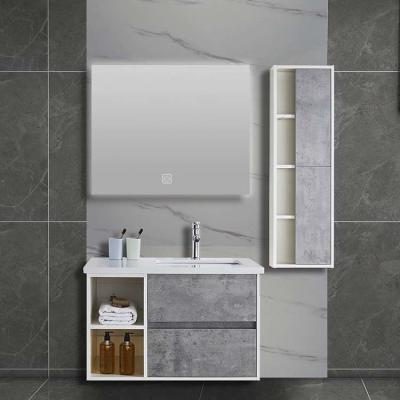 China 24-86 Inch Bathroom Vanity Cabinets Bathroom Cabinet Sets With Smart LED Mirror for sale