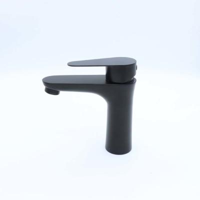 China Golden Single Handle Bathroom Vanity Faucet Black for Shower Room for sale