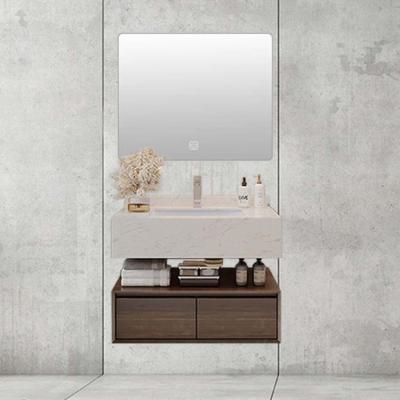 China Marble ceramic basin Bathroom Sink Mirror Cabinet Multi Layer for sale