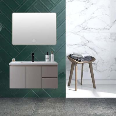China Luxury Single Sink Basin Ceramic Bathroom Vanity Starry Grey Iron Grey for sale